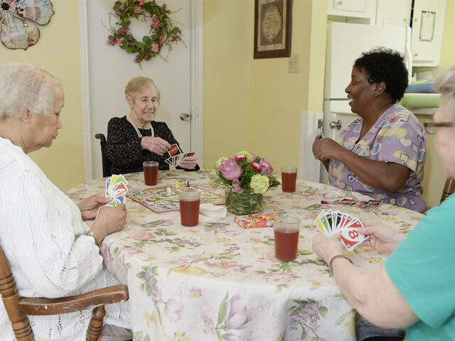 Ladies Playing Uno